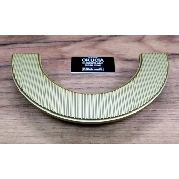 UCHWYT Meblowy 160x80 Półksiężyc Półokrąg Rączka ZŁOTY Szczotkowany L-128