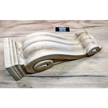 PODPORA Drewniana 270x65 mm Dekor Ozdobny Konsola Wspornik Ornament BUK