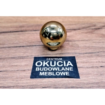 GAŁKA Meblowa 30 mm MOSIĄDZ Kula Rączka Tondea Uchwyt Szafki ZŁOTY Połysk