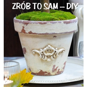 DEKOR 50x105 mm Ornament Ozdobny Dekoracyjny Renowacja z Pyłu Drzewnego DIY