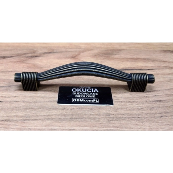 UCHWYT Meblowy 128x16 Rączka Reed Retro Antyk Vintage STARY Mosiądz L-96