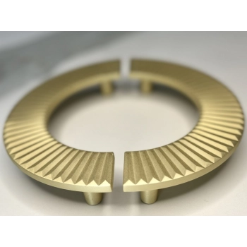UCHWYT Meblowy 160x80 Półksiężyc Półokrąg Rączka Art Deco MOSIĄDZ MAT L-128