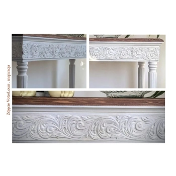 Listwa Elastyczna Pył Drzewny Akant Woluty 83x1030mm Wpust Dekor Meble