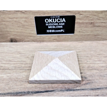 DEKOR Drewniany Piramida 50 mm Ornament Ozdobny Dekoracyjny Drewno BUK