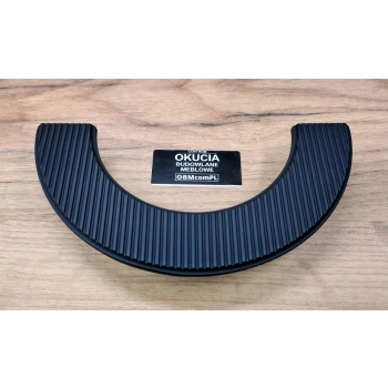 UCHWYT Meblowy 160x80 Półksiężyc Półokrąg Rączka Half Moon CZARNY MAT L-128