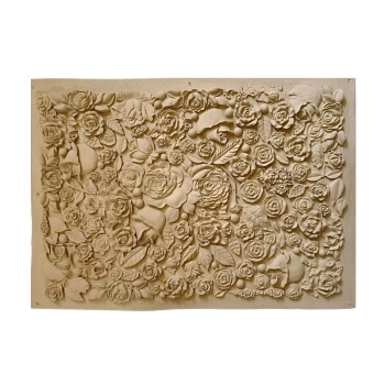 DEKOR 400x290 mm Kwiaty Ornament Ozdobny Dekoracyjny Panel z Pyłu Drzewnego
