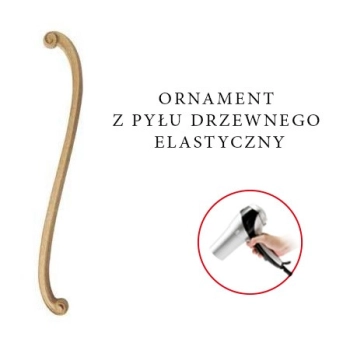 DEKOR 390x40 mm Prawy Ornament Ozdobny Dekoracyjny z Pyłu Drzewnego DIY