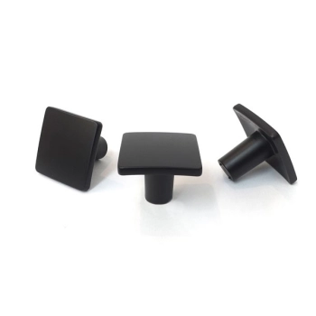 GAŁKA Meblowa 32x32 mm Kwadratowa Rączka Wave Uchwyt Szafki CZARNY MAT