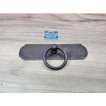UCHWYT Meblowy FORGIA z kołatką 110x30 mm Stare Żelazo Styl Rustykalny
