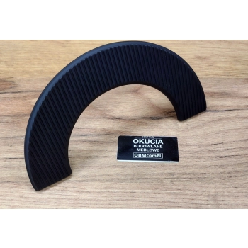 UCHWYT Meblowy 160x80 Półksiężyc Półokrąg Rączka Half Moon CZARNY MAT L-128