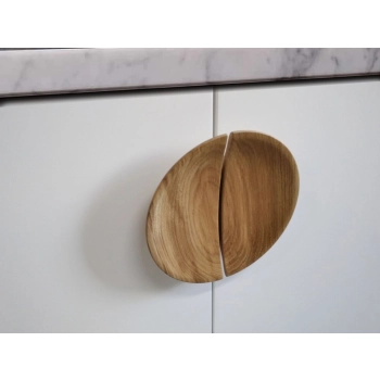 Uchwyty do mebli półokrągłe dębowe - 2 szt. 156 mm