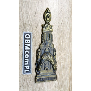 ORNAMENT MOSIĘŻNY 42x133 Dekor Ozdobny Mosiądz Patyna Retro Vintage Antyk