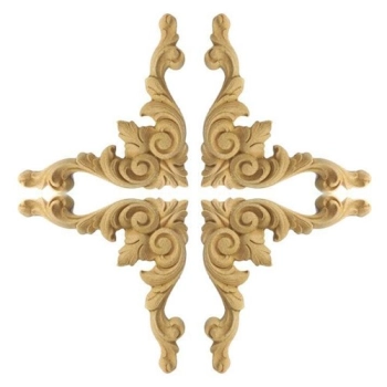 DEKOR 180x107 mm Ornament Ozdobny Dekoracyjny Narożnik z Pyłu Drzewnego DIY
