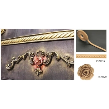 DEKOR Listwa w Rolce 2150x18 mm do Frontów Ozdobna Lina z Pyłu Drzewnego