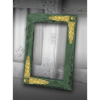 DEKOR 110x40 mm Ornament Ozdobny Liść Akantu Dekoracyjny z Pyłu Drzewnego