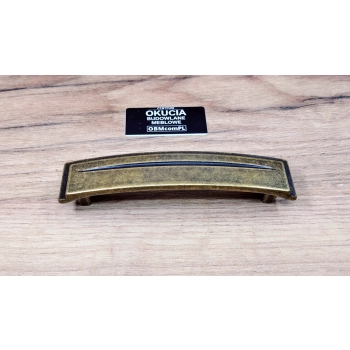 UCHWYT Meblowy SEBINA 118x25 Rączka Retro Klasyczny Stary Mosiądz L-96 mm