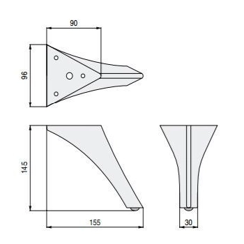 NOGA DO MEBLI METALOWA MITZI WY02635.CR