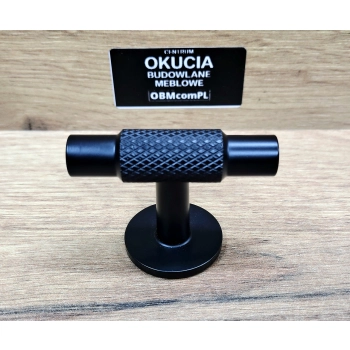 GAŁKA Meblowa T-BAR 54x39 MANOR Rączka Reling Uchwyt Radełkowany CZARNY MAT