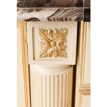 DEKOR 90x90 mm Prostokąt Ornament Ozdobny Dekoracyjny z Pyłu Drzewnego DIY