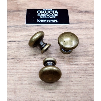 GAŁKA Meblowa 20 mm Średnia GIGI Retro Uchwyt Vintage Rączka STARY MOSIĄDZ