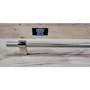 UCHWYT Meblowy 384x12 Rączka Szafki Aureo Nowoczesny Ryflowana ZŁOTY L-320