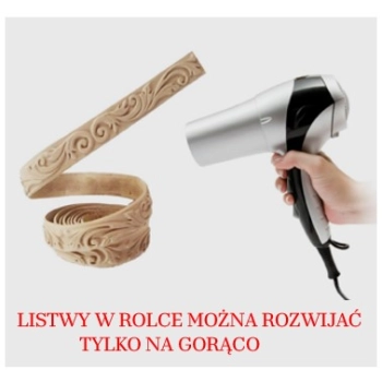 Listwa Elastyczna Pył Drzewny Ryflowana Romby 17x1000mm Dekor Meble DIY