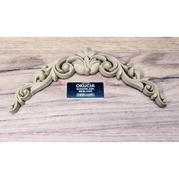 DEKOR 205x100 mm Ornament Sztukateria Korona Narożnik z Pyłu Drzewnego DIY