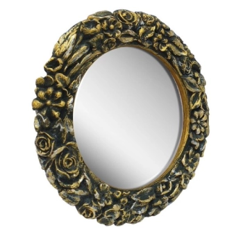 RAMKA Wianek Kwiatowy Okrągła fi 256mm Ornament Pył Drzewny do Mebli DIY