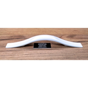 UCHWYT Meblowy 218x21 VELA Klasyczny Rączka Szafki BIAŁY Mat L-128 mm