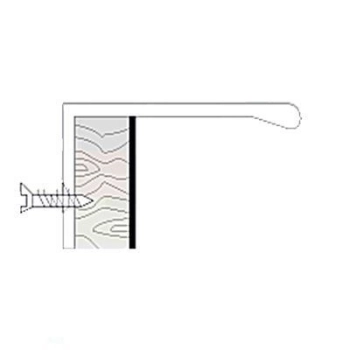 UCHWYT Meblowy Krawędziowy 135x44 mm Listwowy NIKIEL Szczotkowany L-96