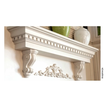 PODPORA Drewniana 270x65 mm Dekor Ozdobny Konsola Wspornik Ornament BUK