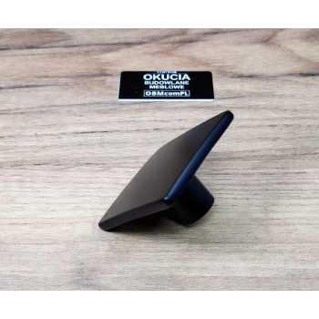 GAŁKA Meblowa 50x50 mm Kwadratowa Rączka Wave Uchwyt Szafki CZARNY MAT