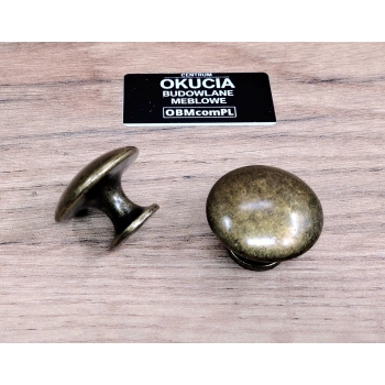 GAŁKA Meblowa 30 mm FAUSTO Retro Vintage Antyk Rączka Uchwyt Stary Mosiądz