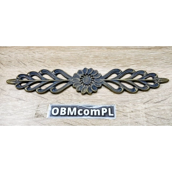 ORNAMENT MOSIĘŻNY188x35 Dekor Ozdobny Mosiądz Patyna Retro Vintage Antyk