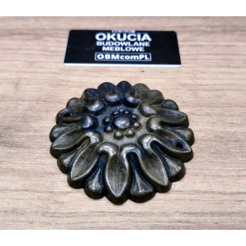 ORNAMENT MOSIĘŻNY fi 50 mm Dekor Okrągła Rozeta Ozdobna Retro Vintage Antyk
