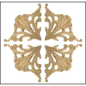 DEKOR 180x275 mm Ażurowy Narożny Ornament Ozdobny z Pyłu Drzewnego DIY