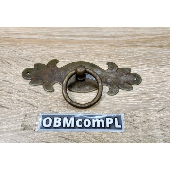 UCHWYT Meblowy RUSTICO z kołatką 115x50 mm Stare Żelazo Styl Rustykalny