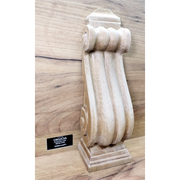 PODPORA Drewniana 270x65 mm Dekor Ozdobny Konsola Wspornik Ornament BUK