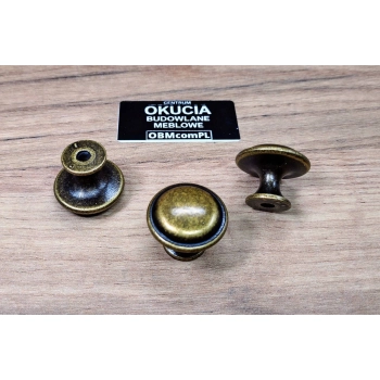 GAŁKA Meblowa 25 mm GINO Retro Vintage Antyk Rączka Uchwyt Stary Mosiądz