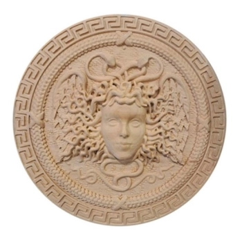 DEKOR fi 370 mm Okrągła Rozeta Ornament Ozdobny MEDUZA Pył Drzewny VERSACE