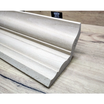 GZYMS Drewniany Bukowy Profilowany Esownica 120x72mm 1200mm 0424