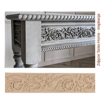 Listwa Elastyczna Pył Drzewny Akant Kwiaty 55x580mm Wpust Dekor Meble