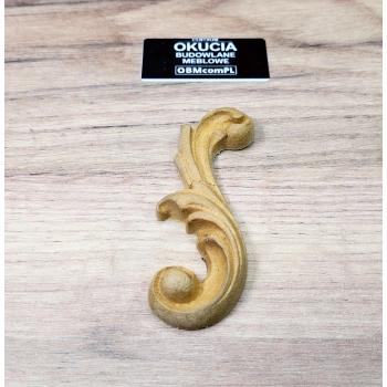 DEKOR 80x30 mm Lewy Ornament Ozdobny Dekoracyjny z Pyłu Drzewnego DIY