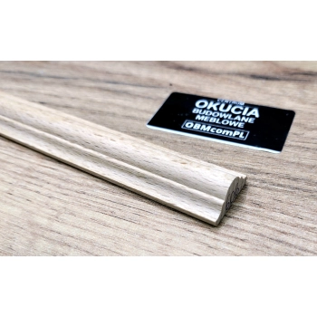 Listwa Drewniana Bukowa Ozdobna 20x9mm 1200mm Profil Meble Dekoracja 0606