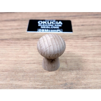 GAŁKA Meblowa fi 21 mm DREWNIANA Rączka MUFA M4 Uchwyt Szafki DREWNO BUK