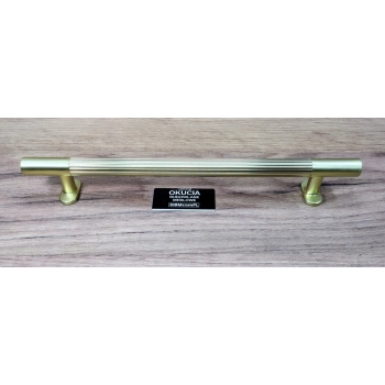 UCHWYT Meblowy 250x14 Relingowy Fluted Ryflowany ZŁOTY Szczotkowany L-192