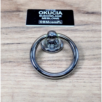 UCHWYT Meblowy Kołatka GILDO Retro Antyczny Vintage CHROM POŁYSK 42 mm