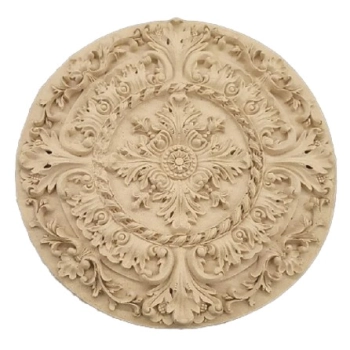 DEKOR fi 180 mm Okrągła Rozeta Ornament Ozdobny Kwiaty z Pyłu Drzewnego