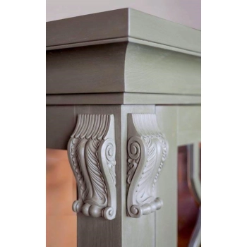 KAPITEL Liść Akantu 75x160mm DEKOR Ozdobny Ornament Pył Drzewny do Mebli