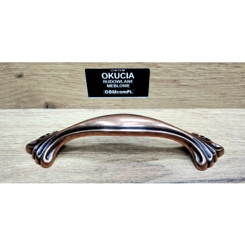 UCHWYT Meblowy FENICE 135x34 Klasyczny Retro Antyk Stara Miedź L-96 mm